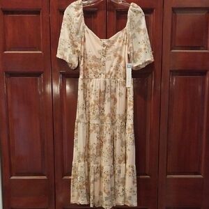 Floral Puff Sleeve Dress